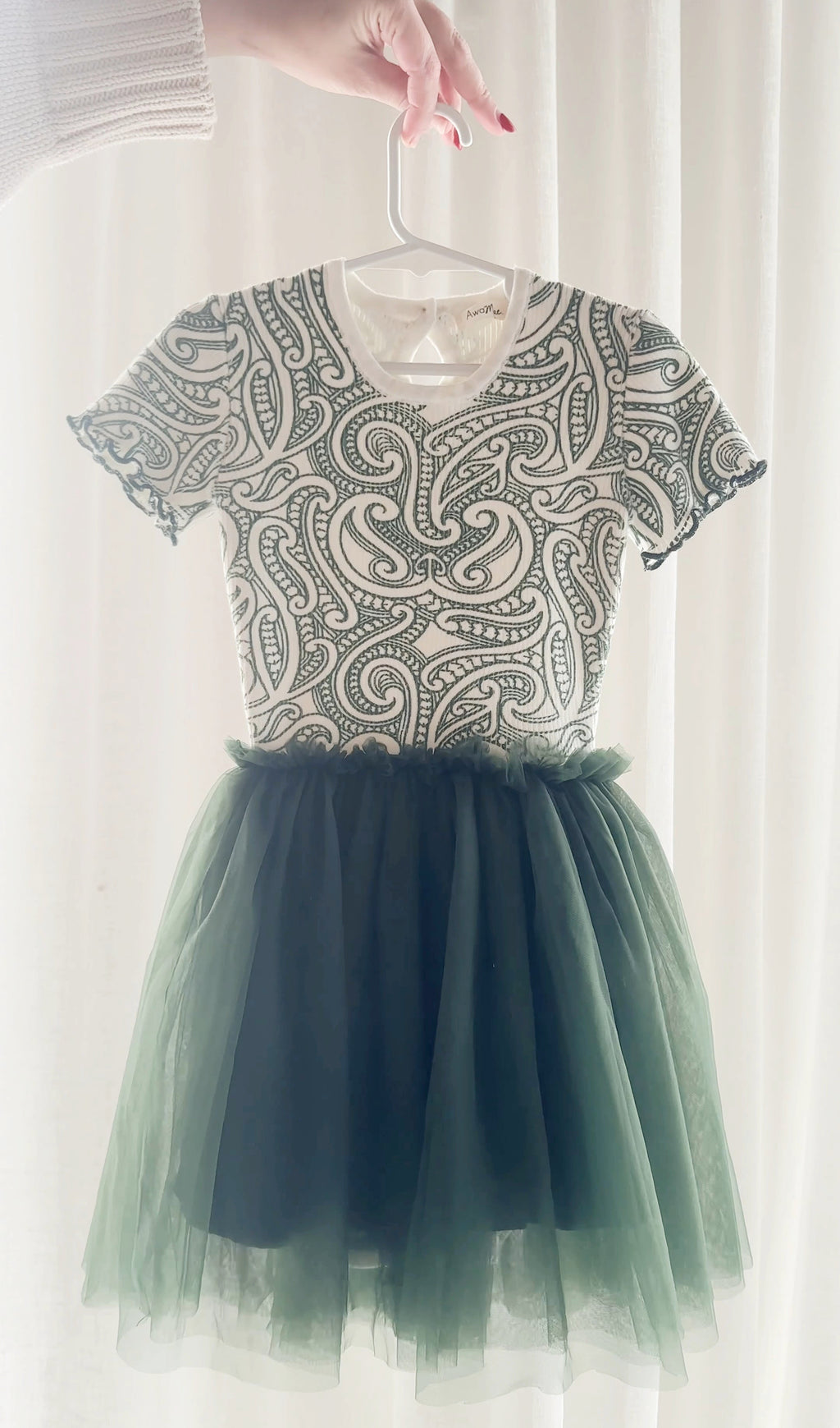 PREORDER - Christmas Tulle Dress - The wolf - Green -PREORDER