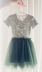 PREORDER - Christmas Tulle Dress - The wolf - Green -PREORDER