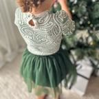PREORDER - Christmas Tulle Dress - The wolf - Green -PREORDER