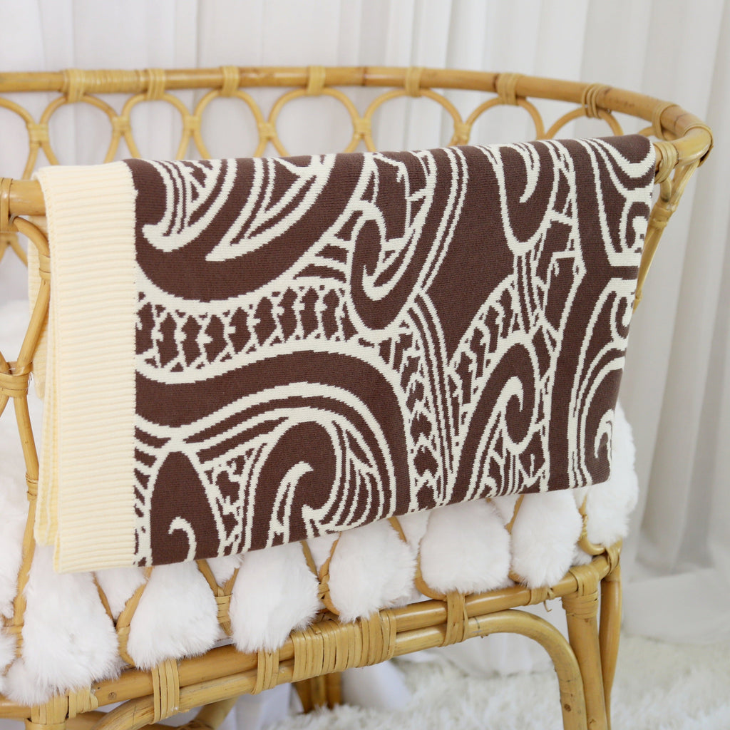 Knit Blanket -The wolf - Sable