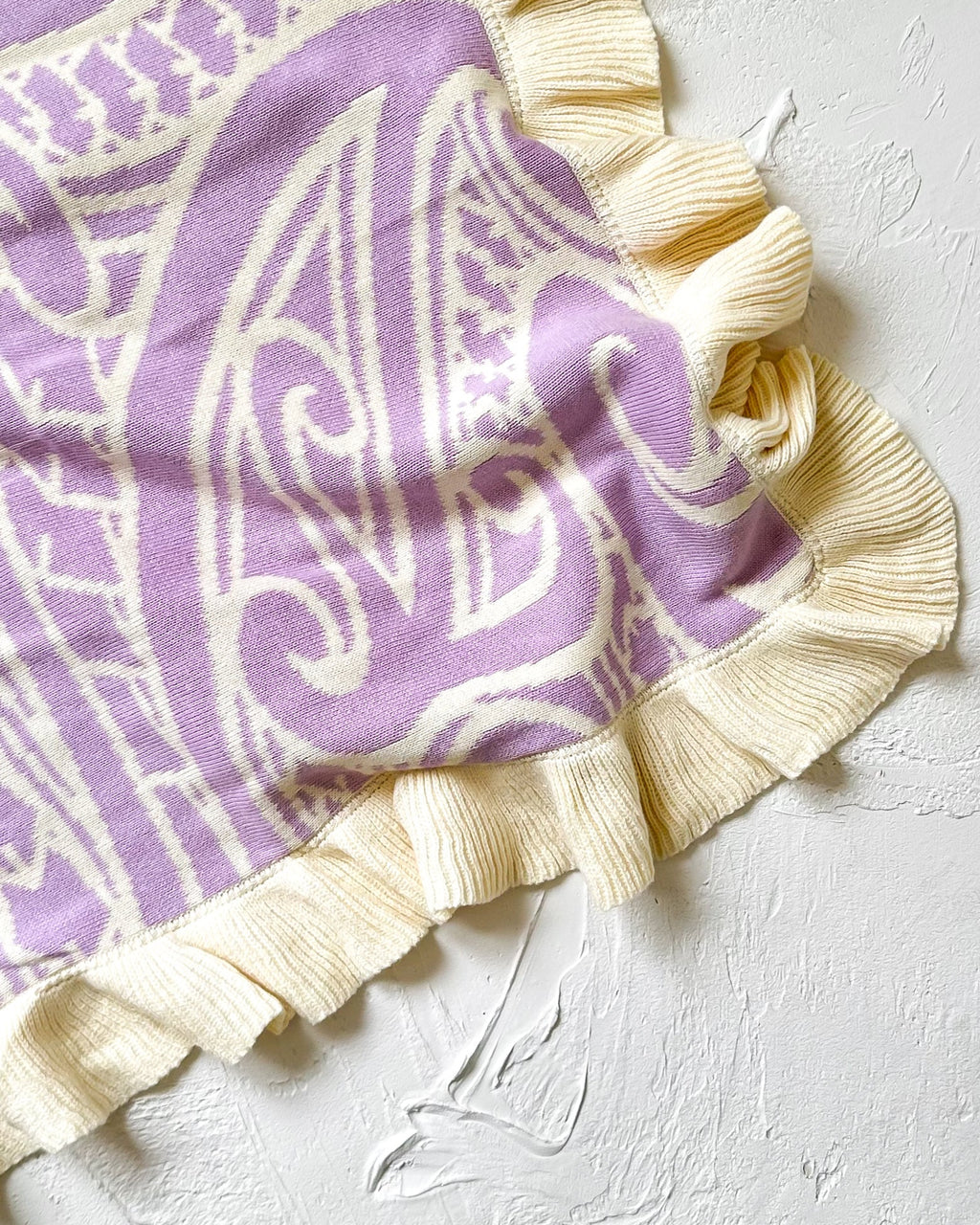 PREORDER Frill Knit Blanket -The wolf - Dahlia - PREORDER