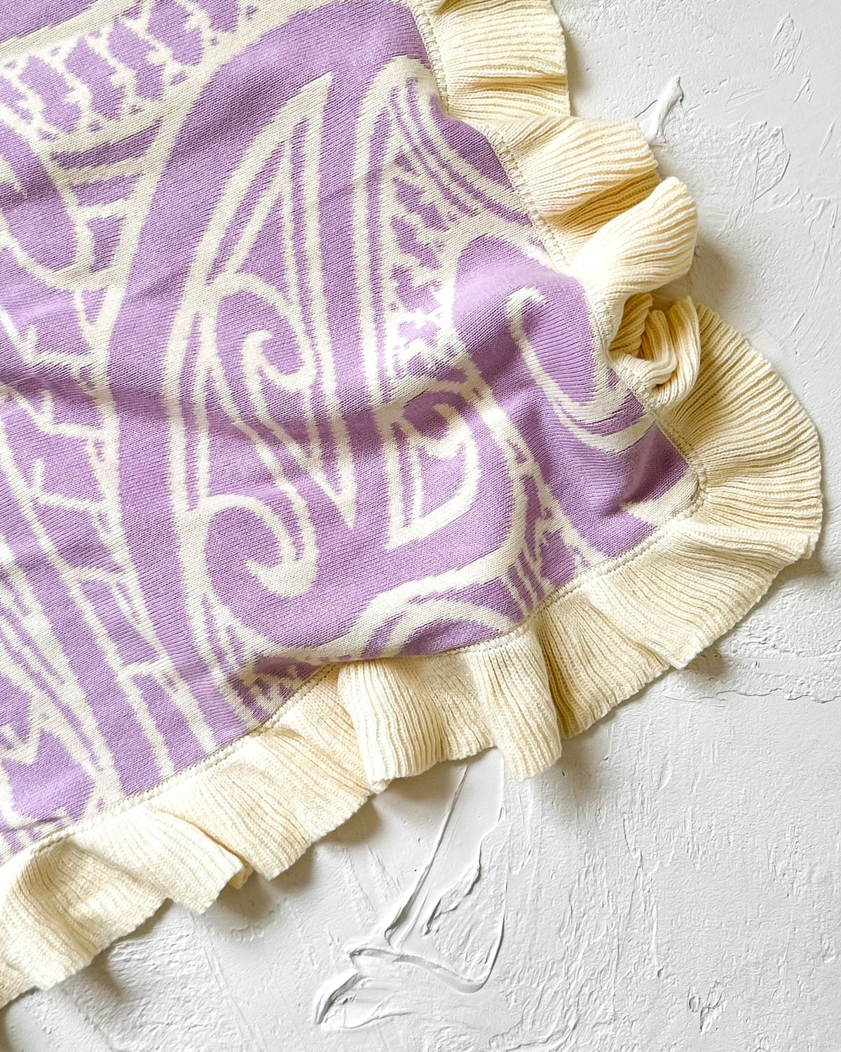 PREORDER Frill Knit Blanket -The wolf - Dahlia - PREORDER
