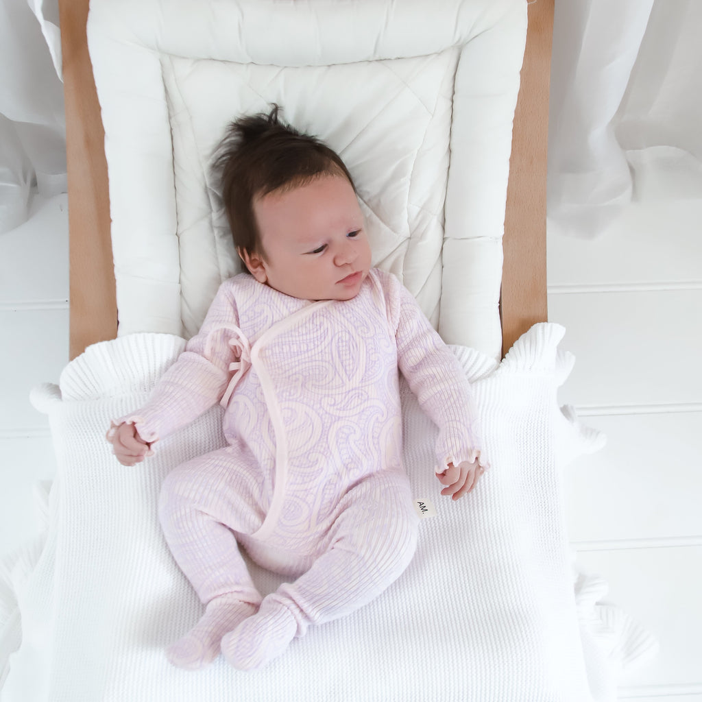 Basics ribbed knit Onesie- The wolf- Petal & Bloom