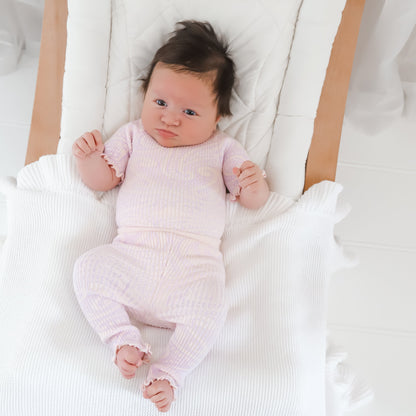 Basics ribbed knit bodysuit short sleeve- Petal & Bloom