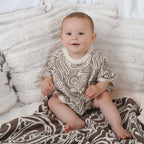 Knitted Tee Romper - The Wolf - Sable