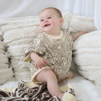 Knitted Tee Romper - The Wolf - Sable