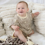 Knitted Tee Romper - The Wolf - Sable