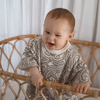 Knitted Tee Romper - The Wolf - Sable