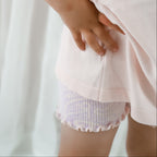 Basics ribbed knit Bike Shorts- The wolf- Petal & bloom