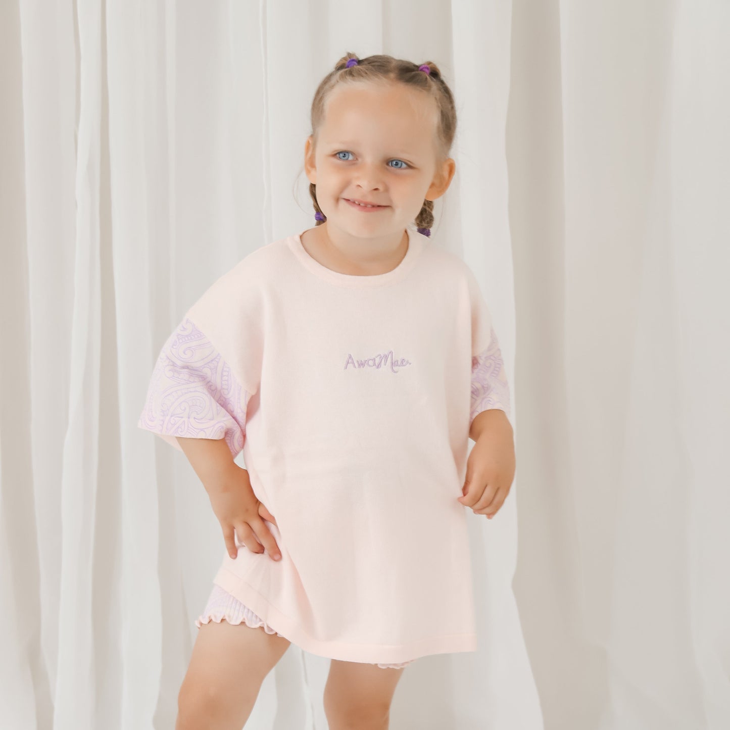 Basics knitted oversized tee - The wolf - Petal & Bloom