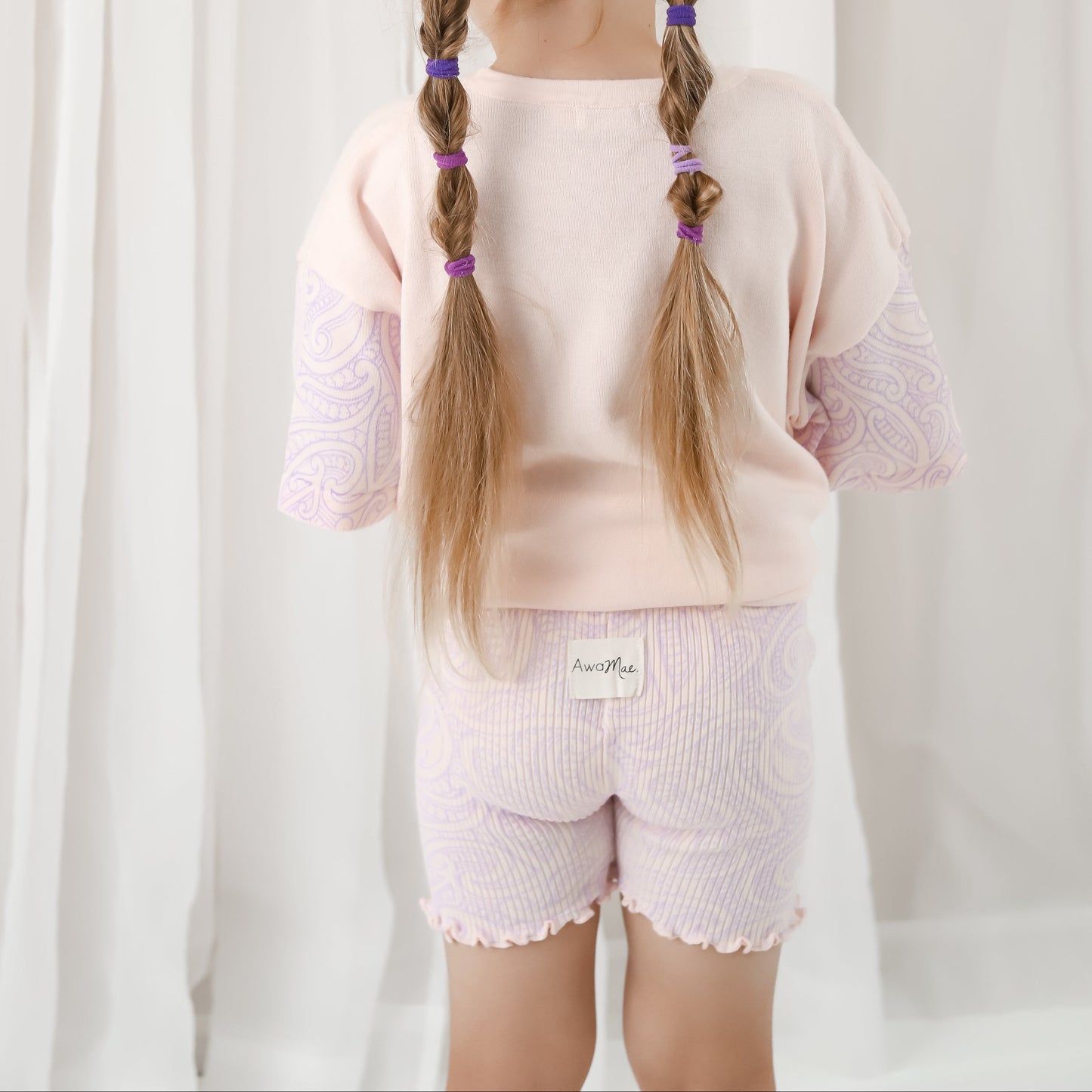 Basics ribbed knit Bike Shorts- The wolf- Petal & bloom