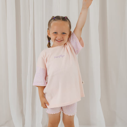 Basics knitted oversized tee - The wolf - Petal & Bloom