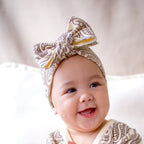 Basics Knitted bow headband- The wolf - Sable