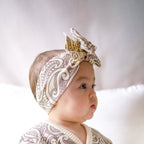 Basics Knitted bow headband- The wolf - Sable