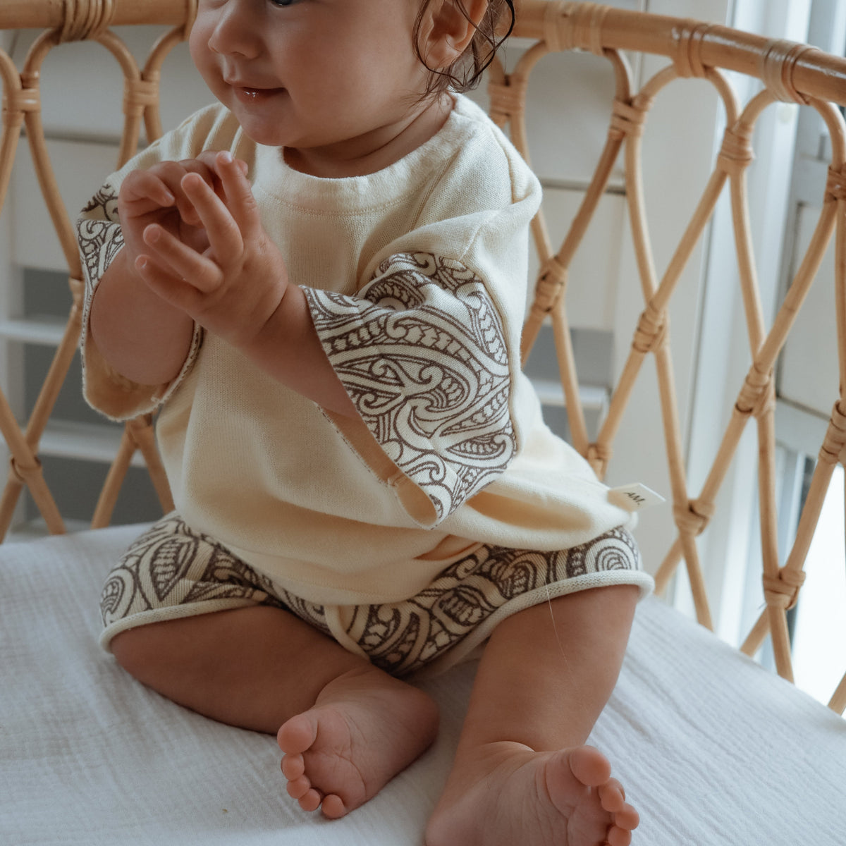 Basics knitted oversized tee - The wolf - Sable