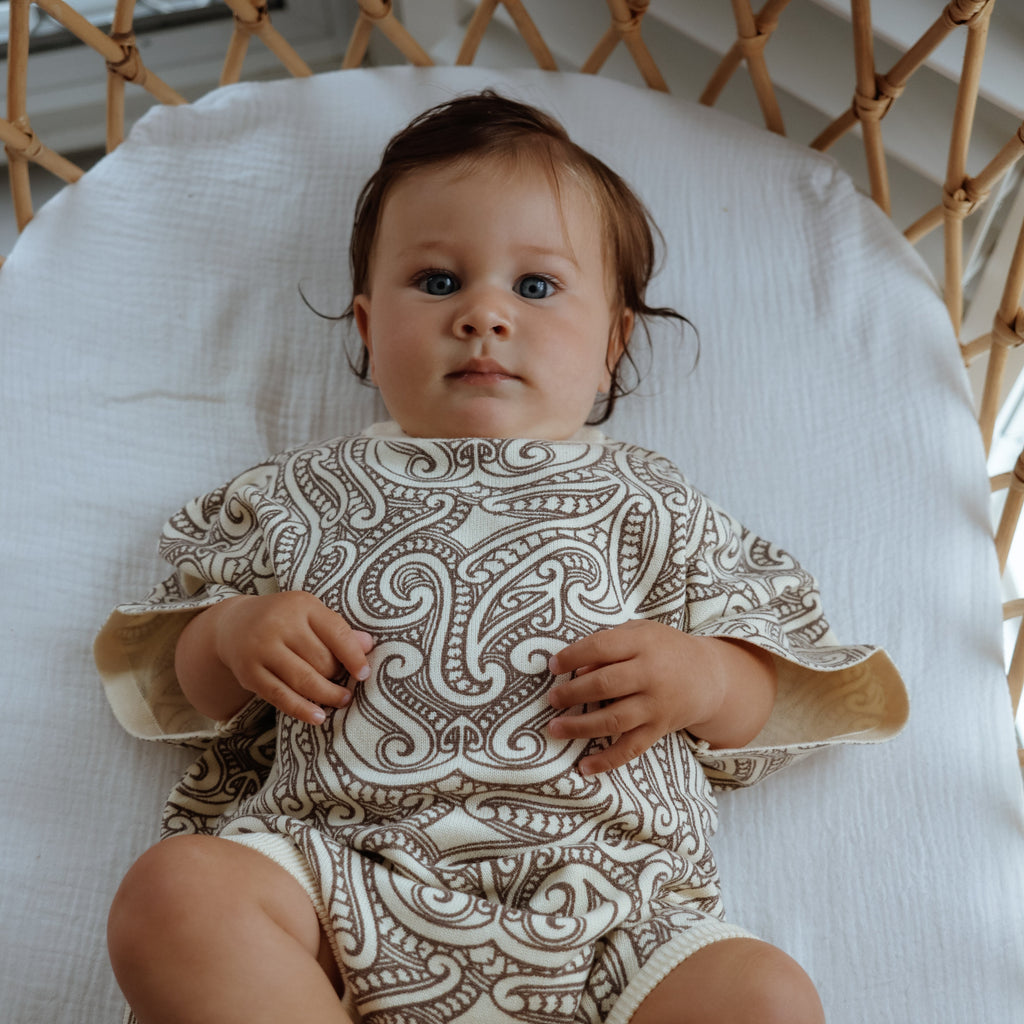 Knitted Tee Romper - The Wolf - Sable