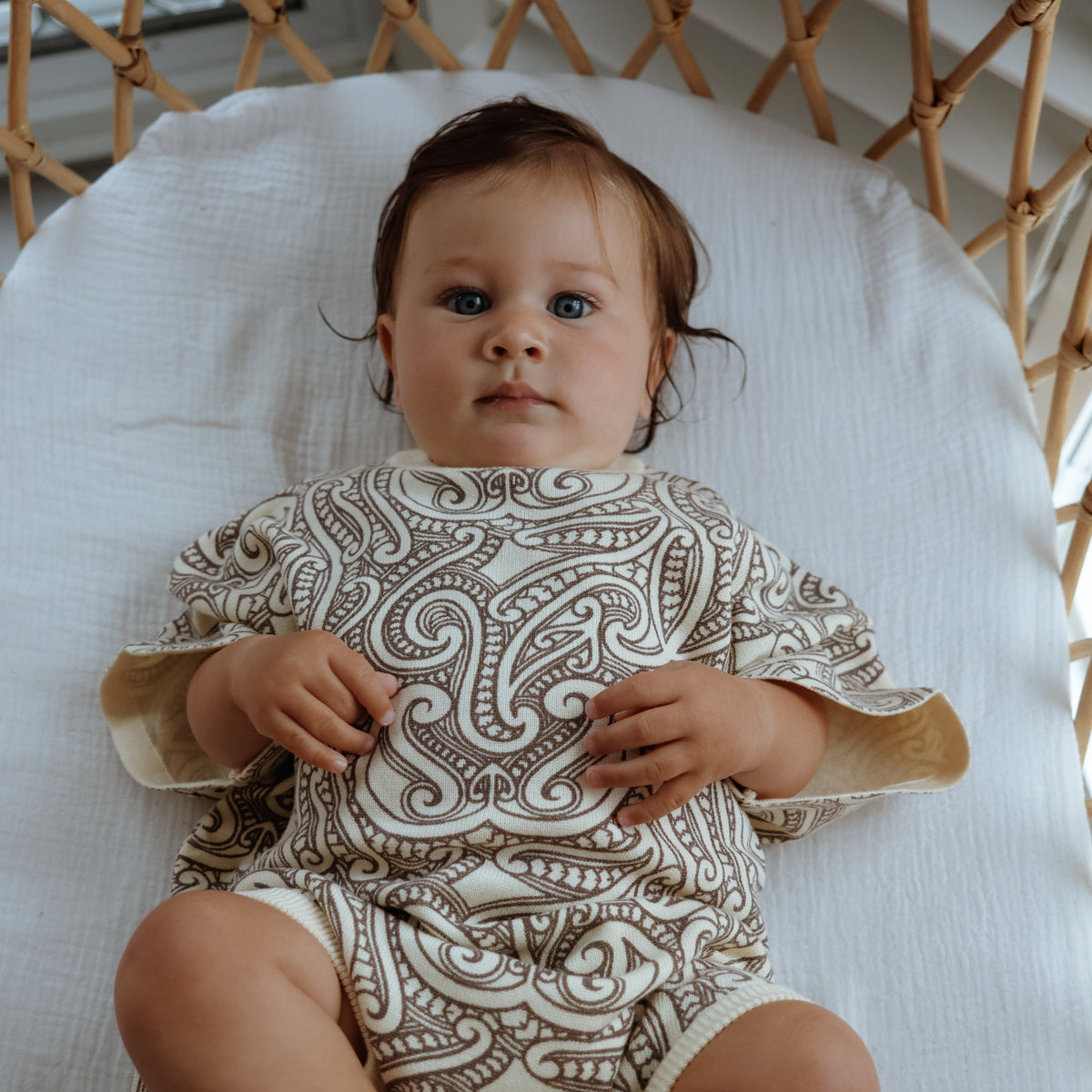 Knitted Tee Romper - The Wolf - Sable