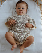 Knitted Tee Romper - The Wolf - Sable