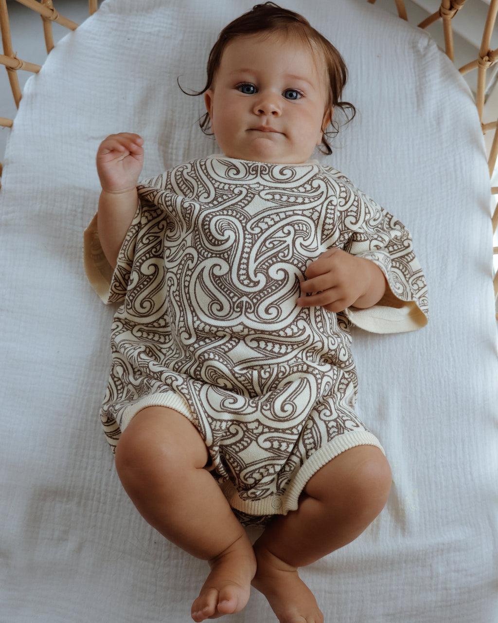 Knitted Tee Romper - The Wolf - Sable