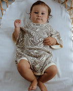 Knitted Tee Romper - The Wolf - Sable