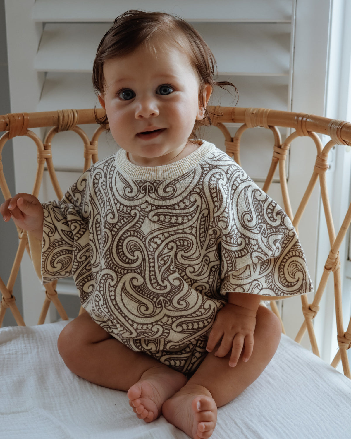 Knitted Tee Romper - The Wolf - Sable