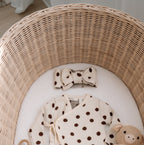 Knit headband - polka dots- Chocolate brown