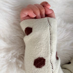Basics knit onesie- Polkadot - chocolate brown