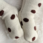 Basics knit onesie- Polkadot - chocolate brown