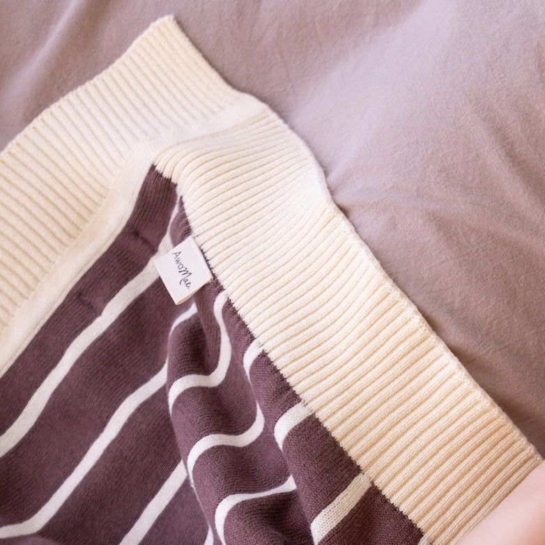 Knit Blanket - Sable Stripe