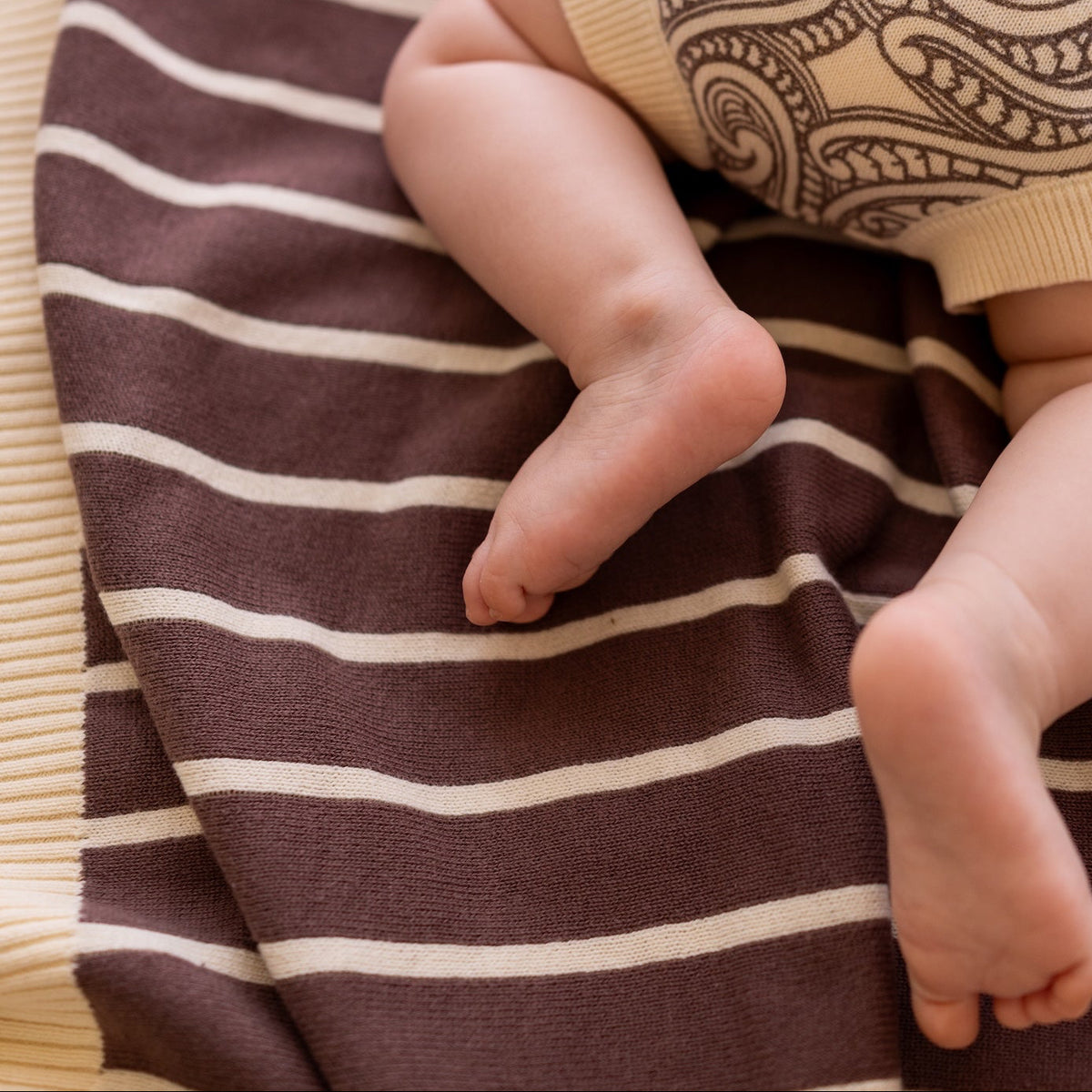 Knit Blanket - Sable Stripe