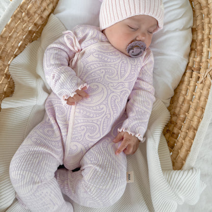 Basics ribbed knit Onesie- The wolf- Petal & Bloom