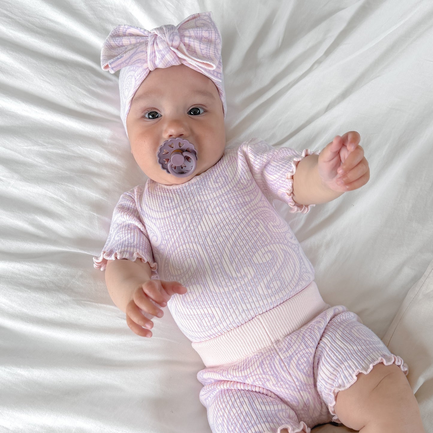 Basics ribbed knit Bike Shorts- The wolf- Petal & bloom