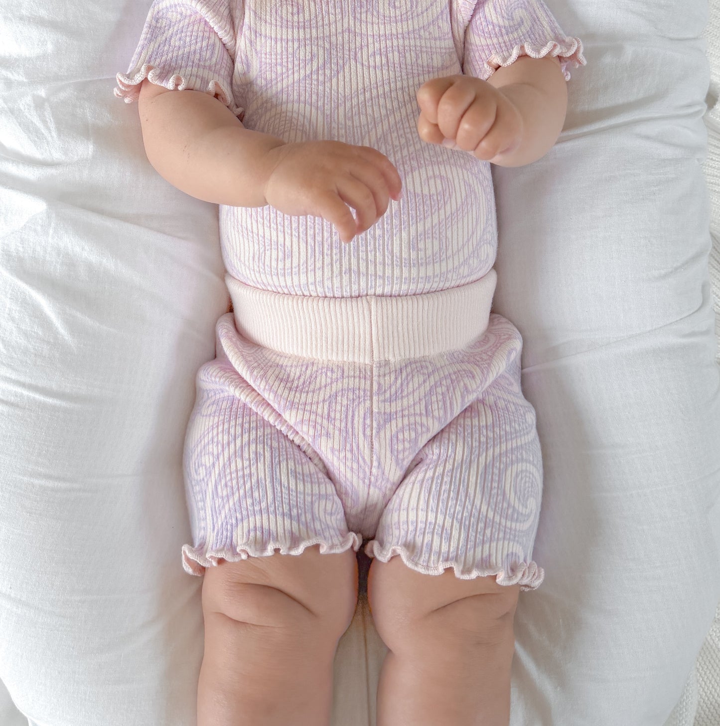 Basics ribbed knit Bike Shorts- The wolf- Petal & bloom