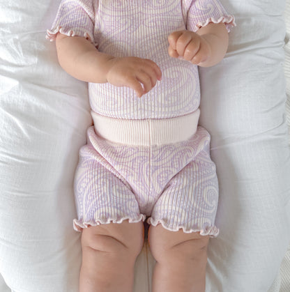 Basics ribbed knit Bike Shorts- The wolf- Petal & bloom