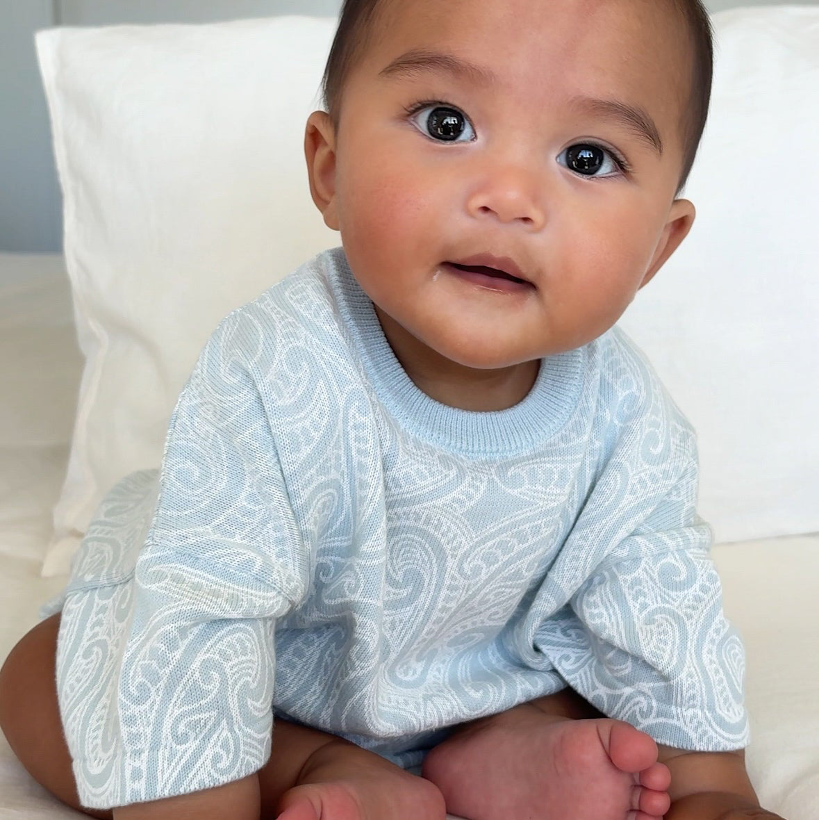 Tee Romper - The Wolf - Sky