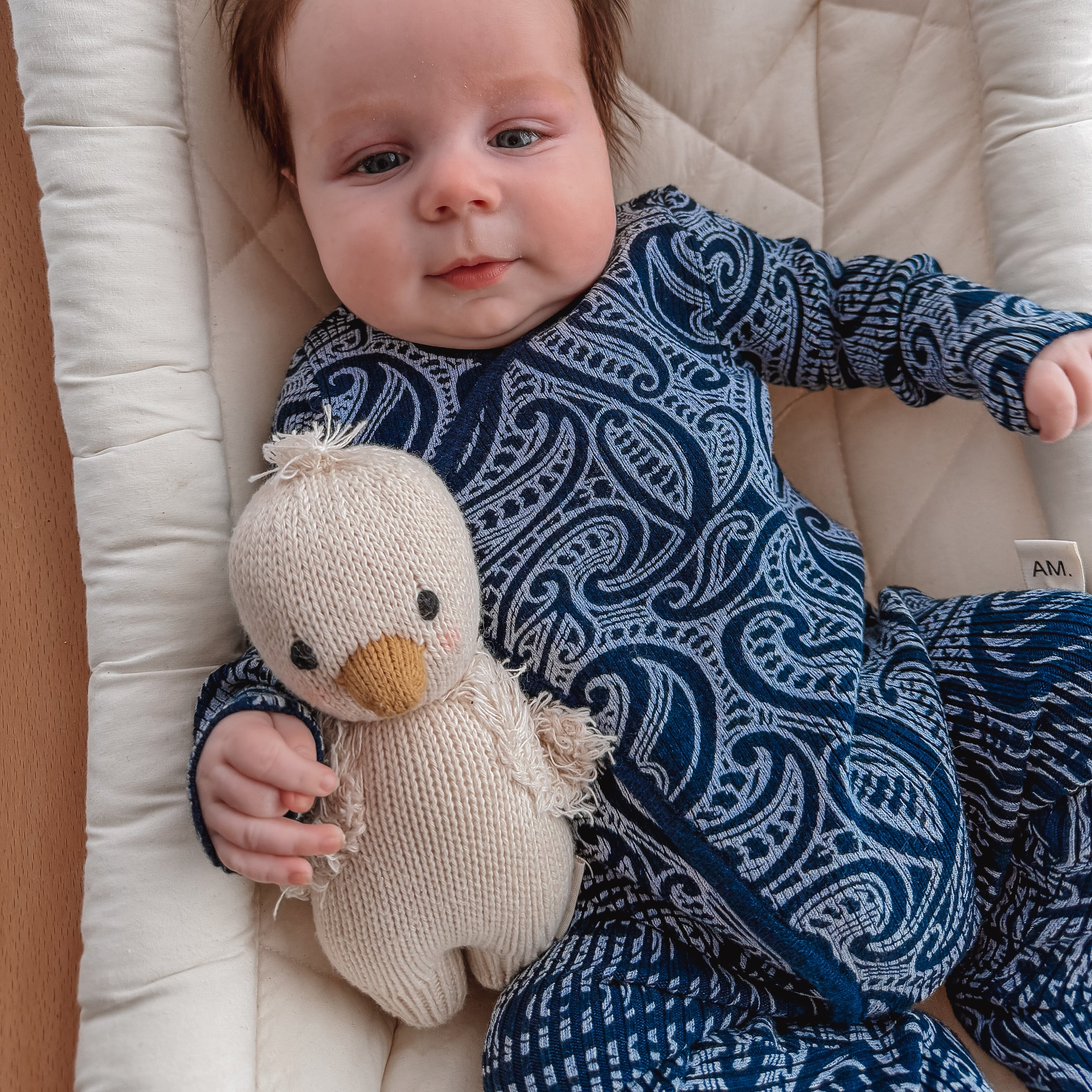 Basics ribbed knit Onesie- The wolf-  Midnight