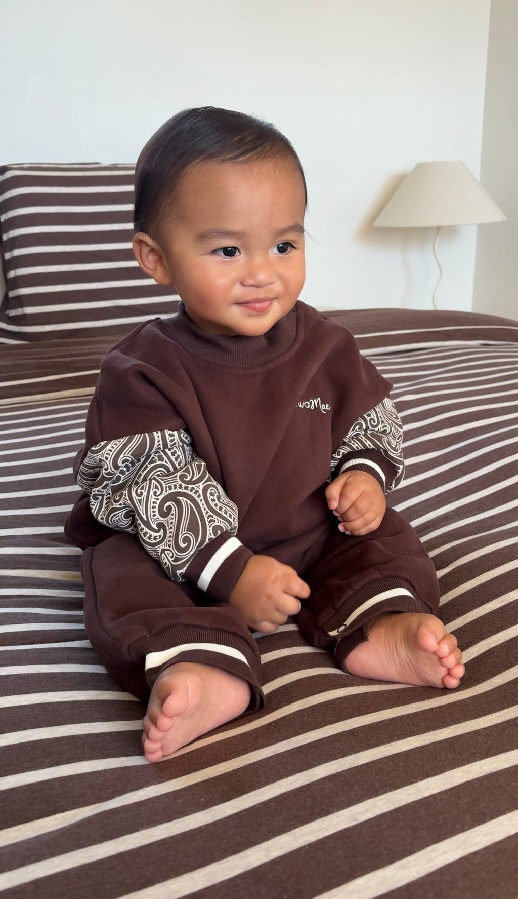 The wolf cosy suit - Chocolate brown