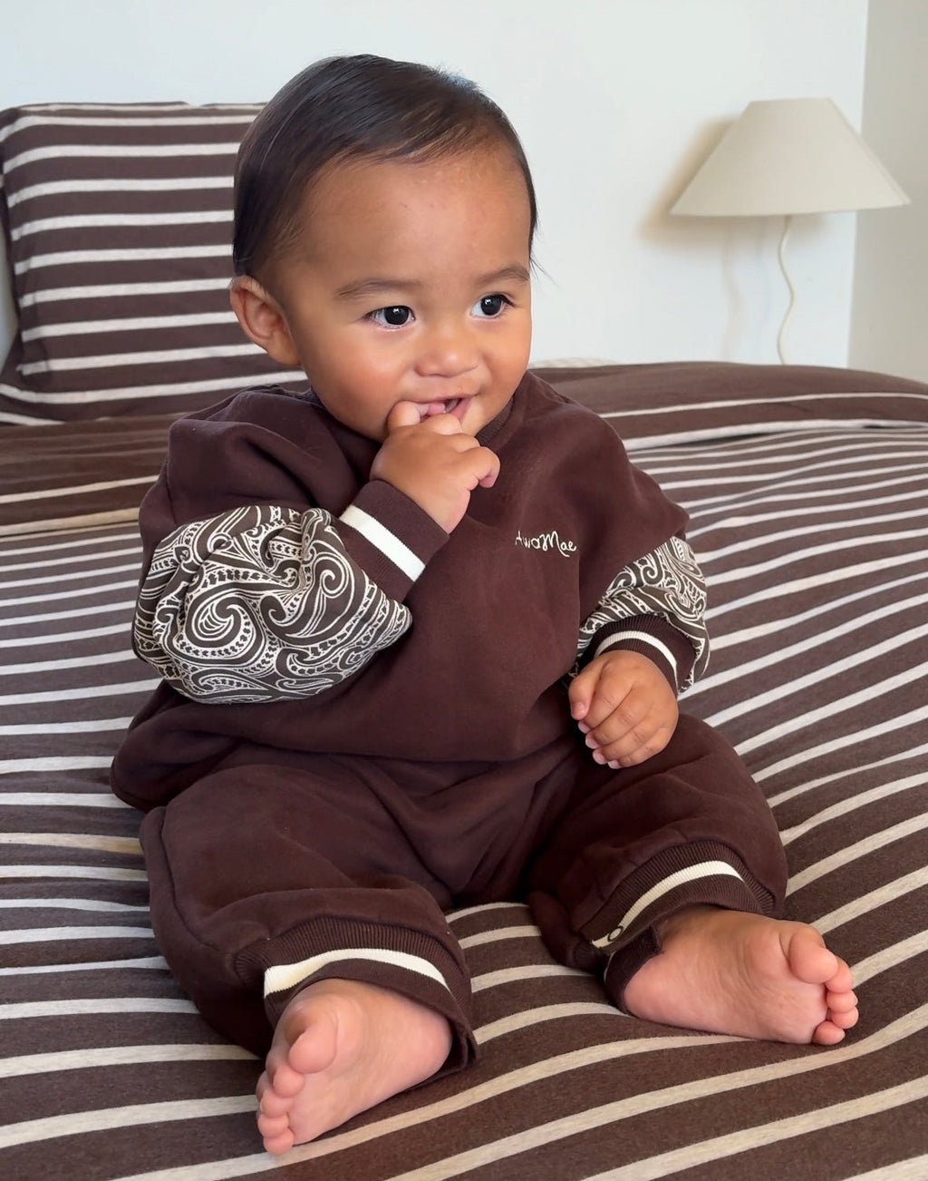 The wolf cosy suit - Chocolate brown