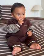 The wolf cosy suit - Chocolate brown
