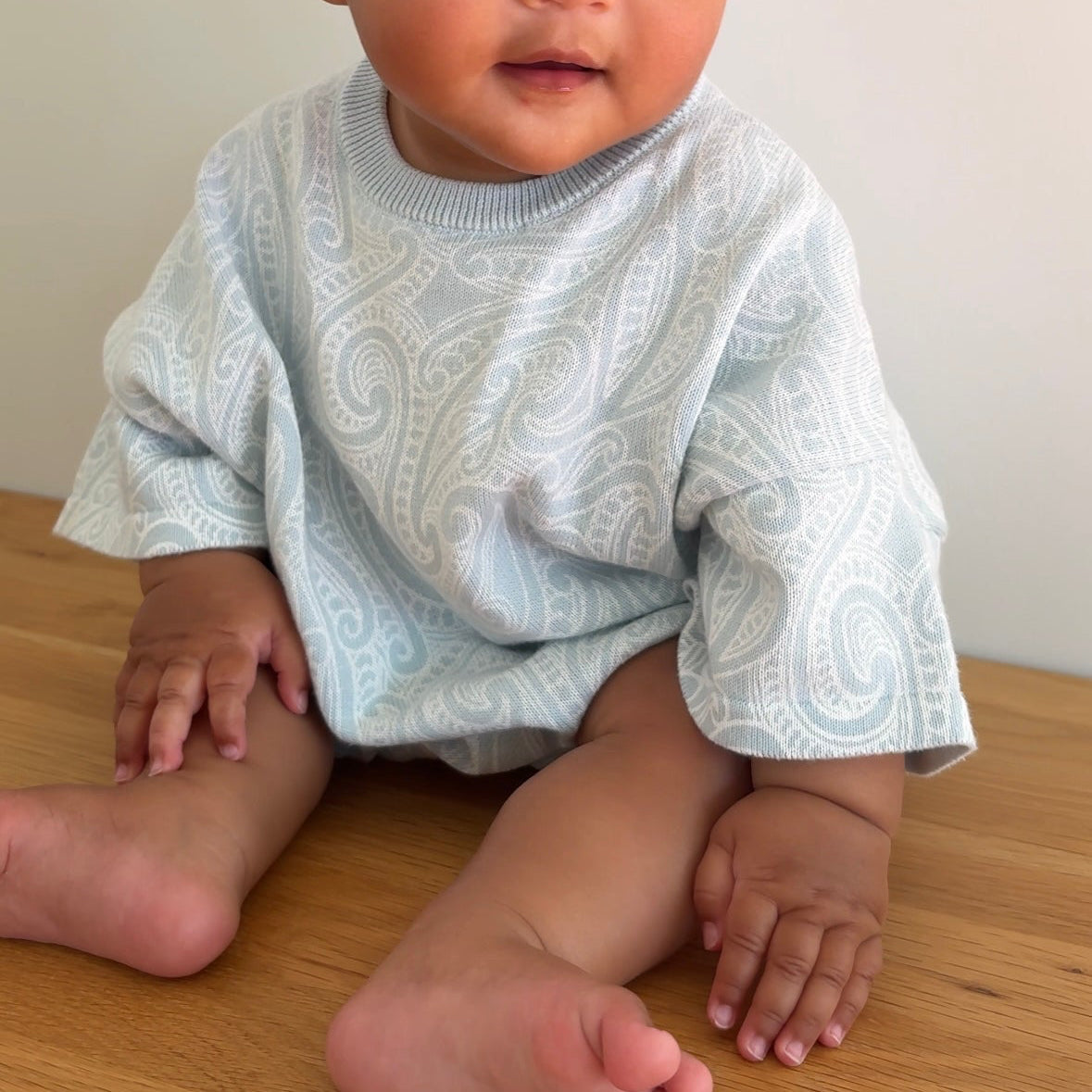 Tee Romper - The Wolf - Sky