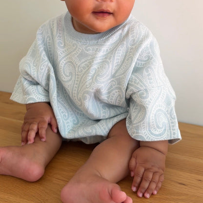 Tee Romper - The Wolf - Sky