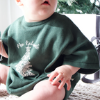 PREORDER - Meri Kirihimete Tee Romper - The Wolf - Green - PREORDER