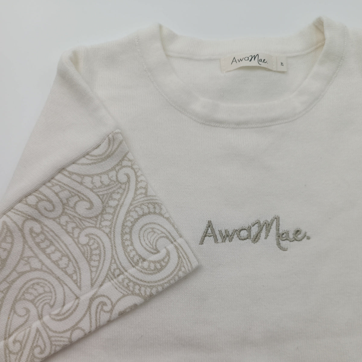 PREORDER -Basics knitted oversized tee - The wolf - oat milk  -PREORDER