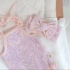 Basics Knitted bow headband- The wolf - Petal & Bloom