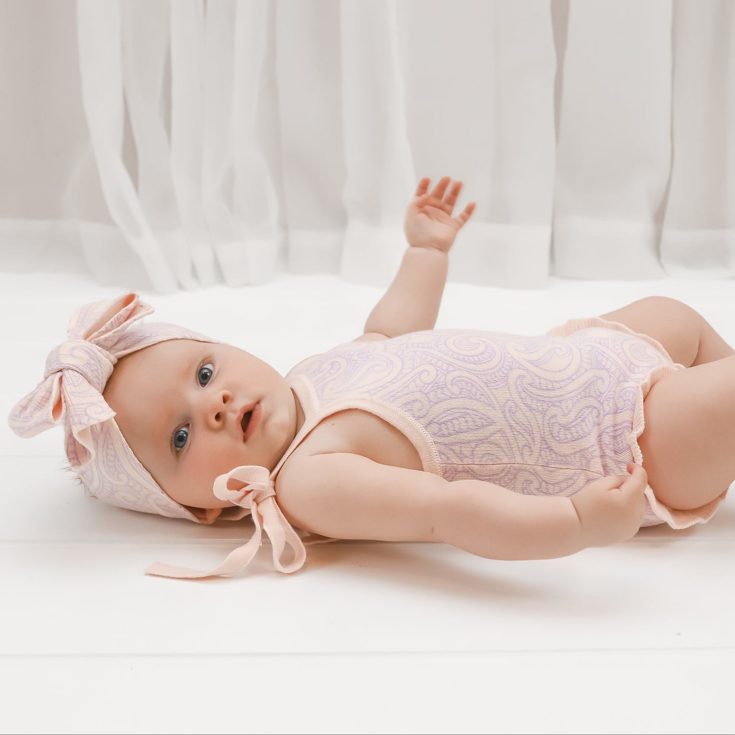 Frill Tie Romper - The Wolf - Petal & Bloom