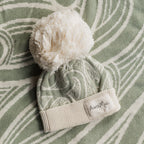 Te aroha o te mātua - The love of a parent- Knitted pēpi blanket- sage green - AwaMae