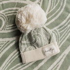 Te aroha o te mātua - The love of a parent- Knitted Beanie (sage green, beige or mauve - AwaMae