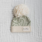 Te aroha o te mātua - The love of a parent- Knitted Beanie (sage green, beige or mauve - AwaMae