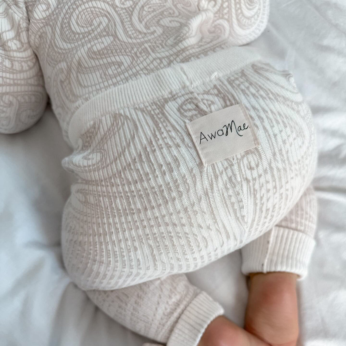 PREORDER -Basics ribbed knit leggings- The wolf- Oat milk - PREORDER