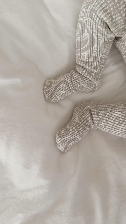 PREORDER -Basics ribbed knit Onesie- The wolf- Pebble- PREORDER
